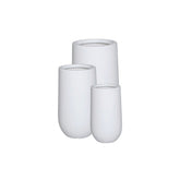 Fiber Clay Tall Drop Pot - White