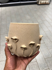 Beige Ceramic Table-Top Flower Pot