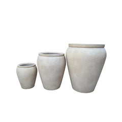 Cicero-Beige Fiber Clay pot