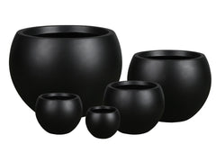 Fiber Clay Round Pot - White