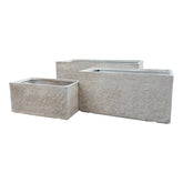Darleen-Texa Desert Beige Fiber Clay Rectangular pot