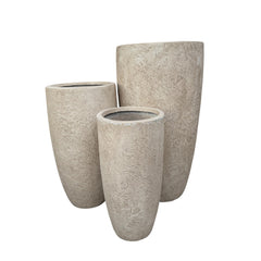 Honor-Texa Desert Beige Fiber Clay Tall Pot