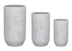 Fiber Clay Tall Pots - Breeze