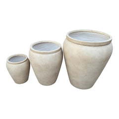 Cicero-Beige Fiber Clay pot