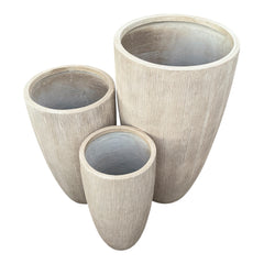 Honor-Texa Desert Beige Fiber Clay Tall Pot