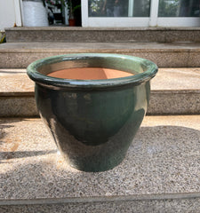 Ceramic Rolled Rim Glaze Pot