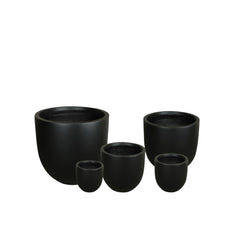 Fiber Clay Pot - Black, White