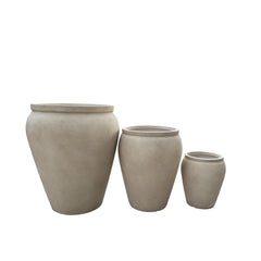 Cicero-Beige Fiber Clay pot