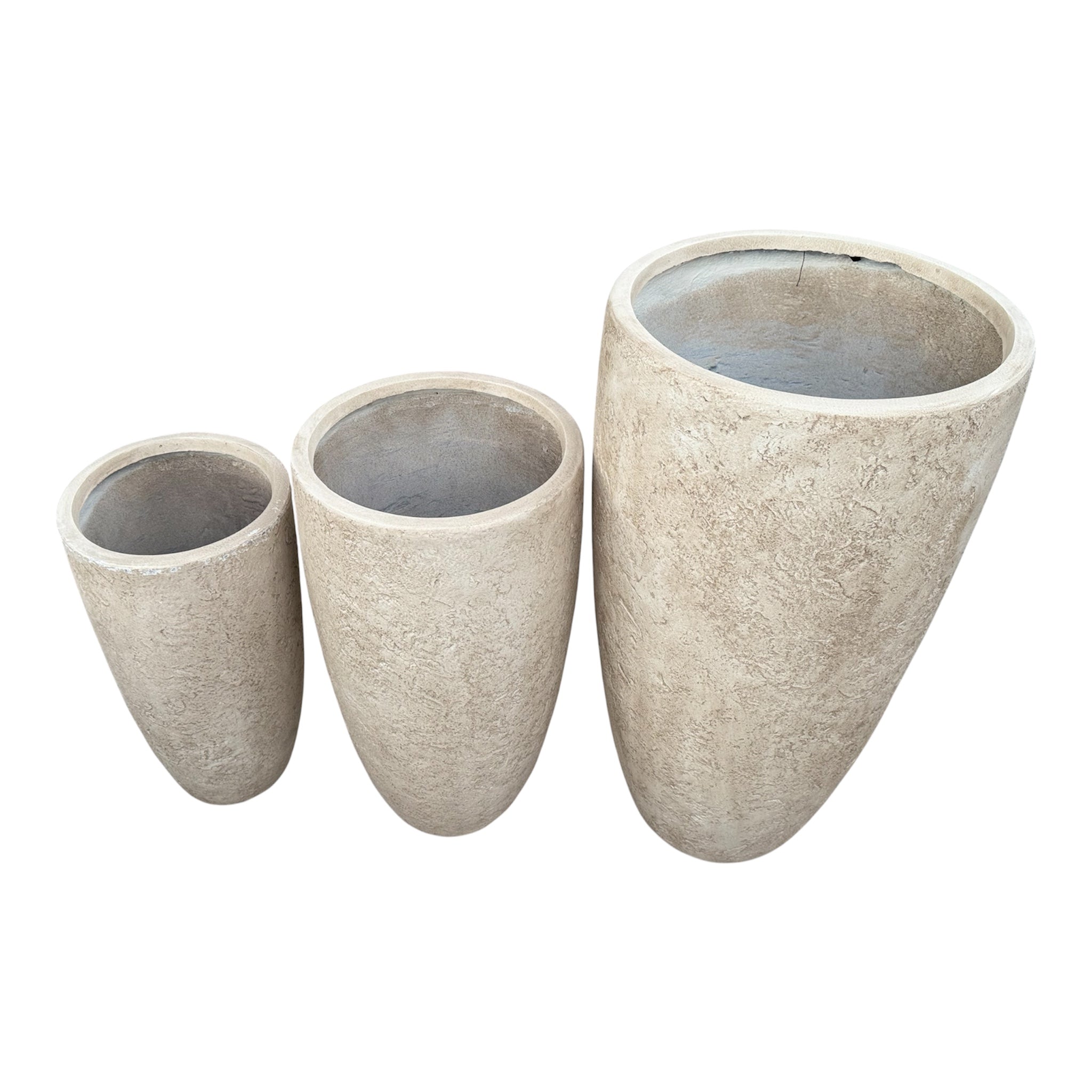 Honor-Texa Desert Beige Fiber Clay Tall Pot