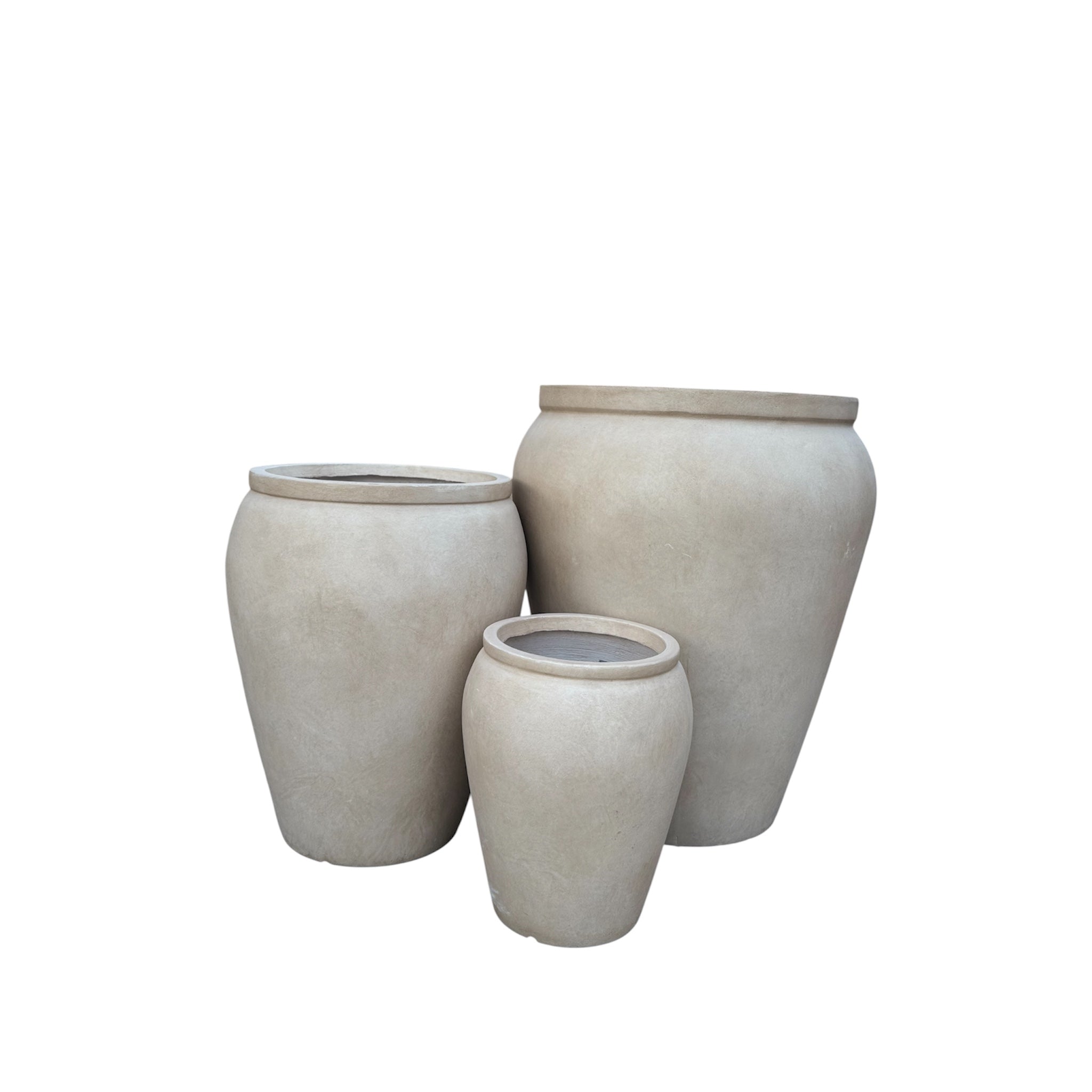 Cicero-Beige Fiber Clay pot