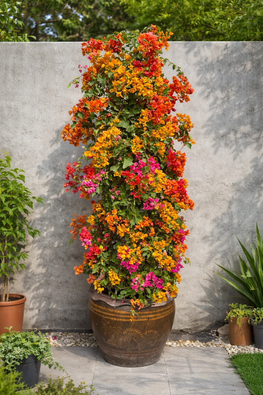 Bougainvillea Premium Outdoor Flowering Plant – Color Mix | Large Ceramic Pot 200 cm