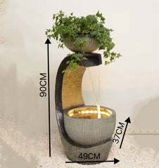 Durable Resin Indoor & Outdoor Water Fountain
(Size: 90cm x 49cm)
