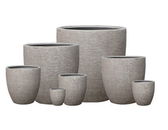 Fiber Clay Pot - Beige