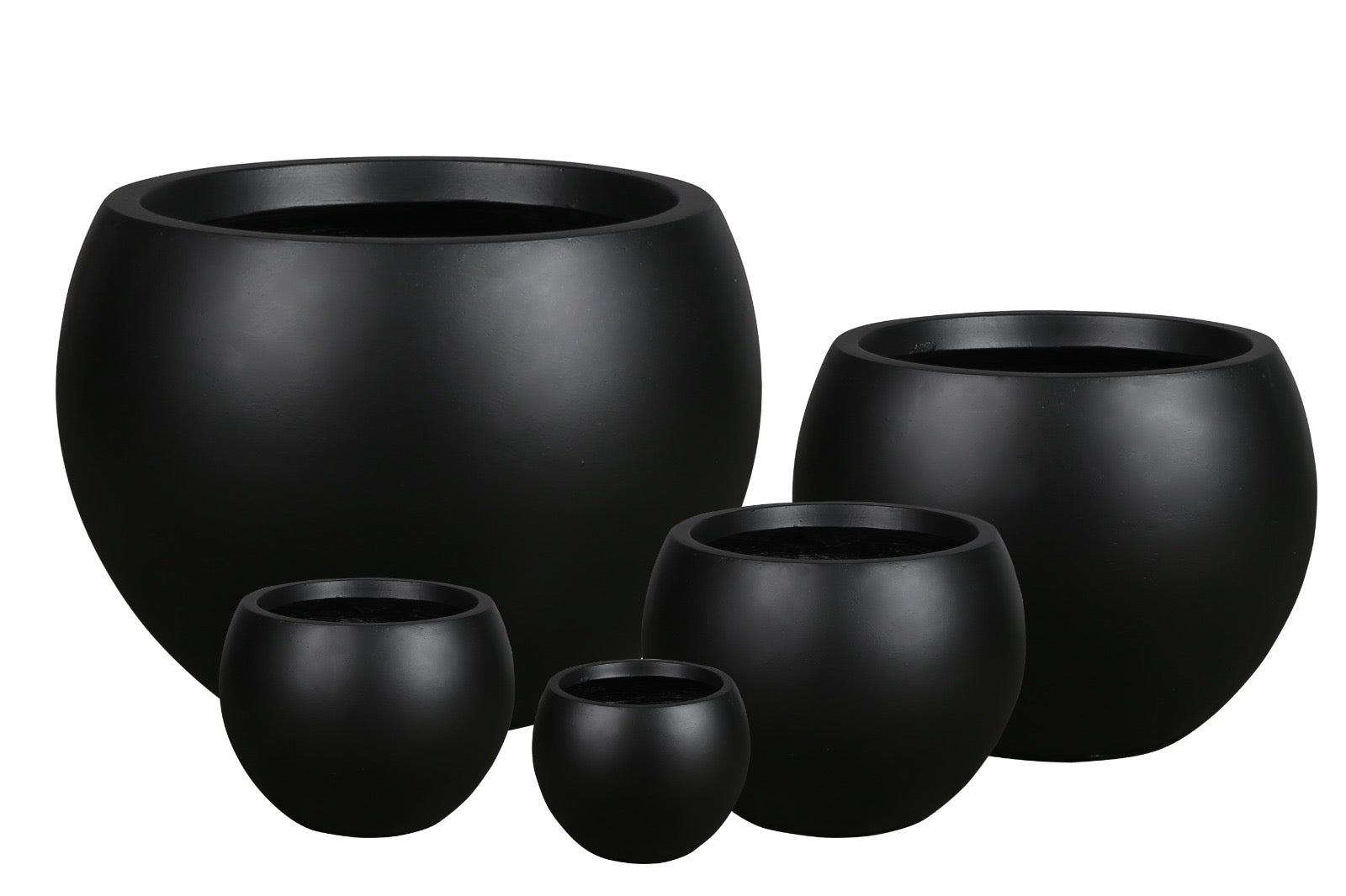 Fiber Clay Round Pot - White