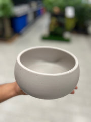 Ceramic Beige Dotted Ball Shape Table Top Pot