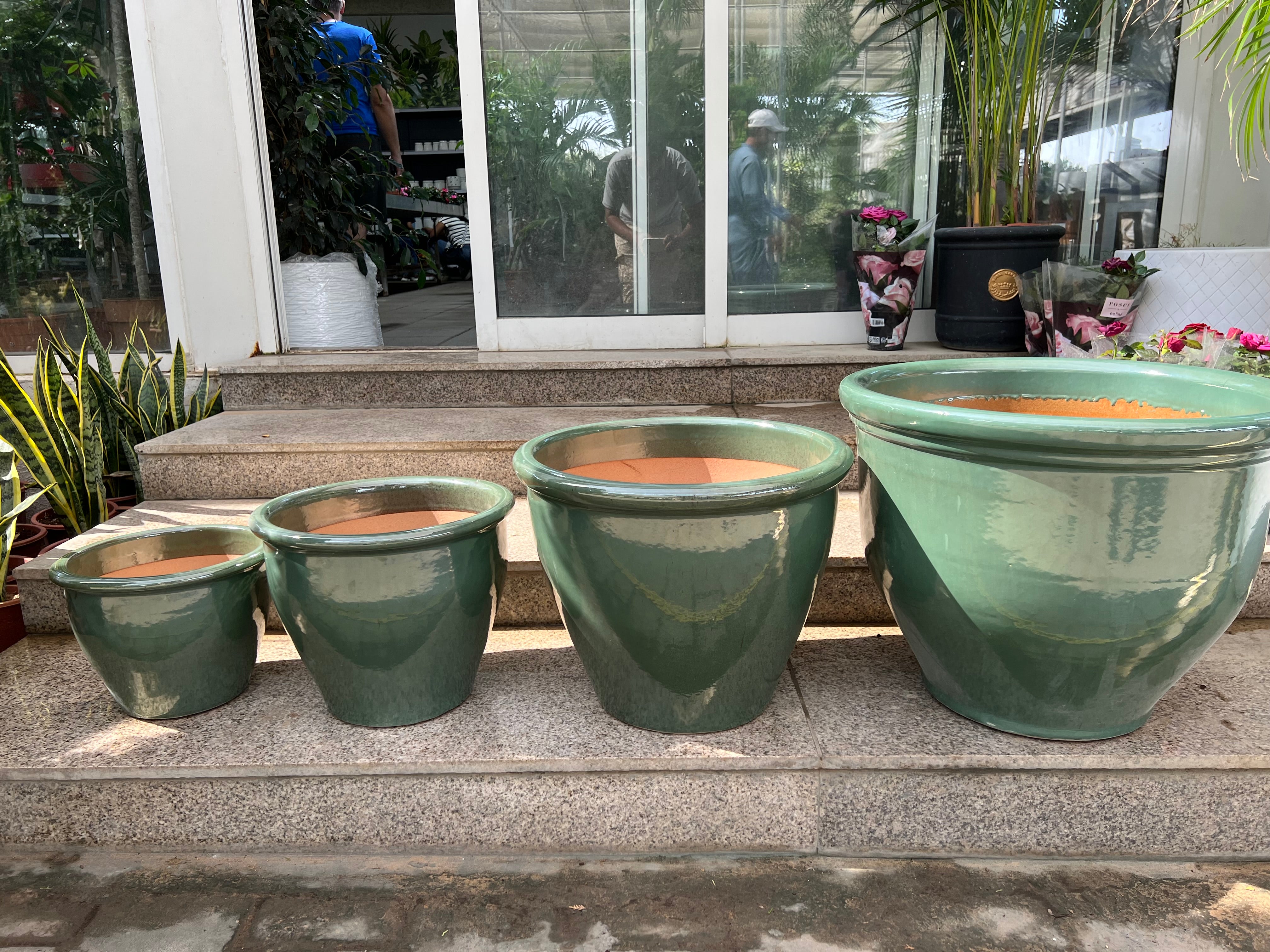 Ceramic Rolled Rim Glaze Pot