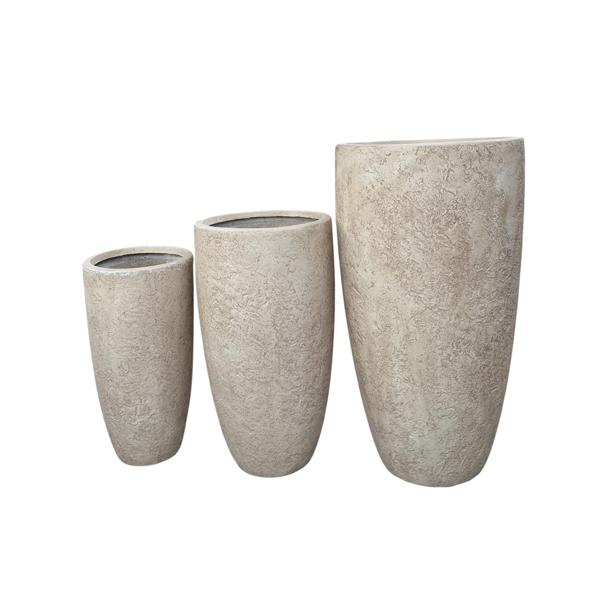 Honor-Texa Desert Beige Fiber Clay Tall Pot