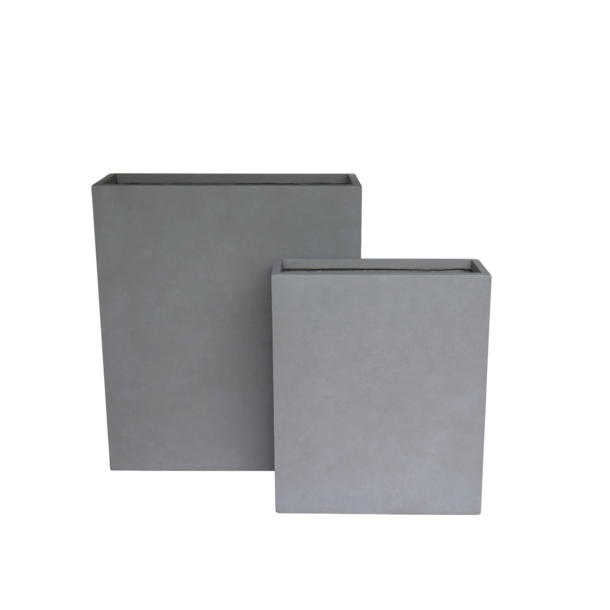 Modern Tall Fiber Clay Rectangular Planter