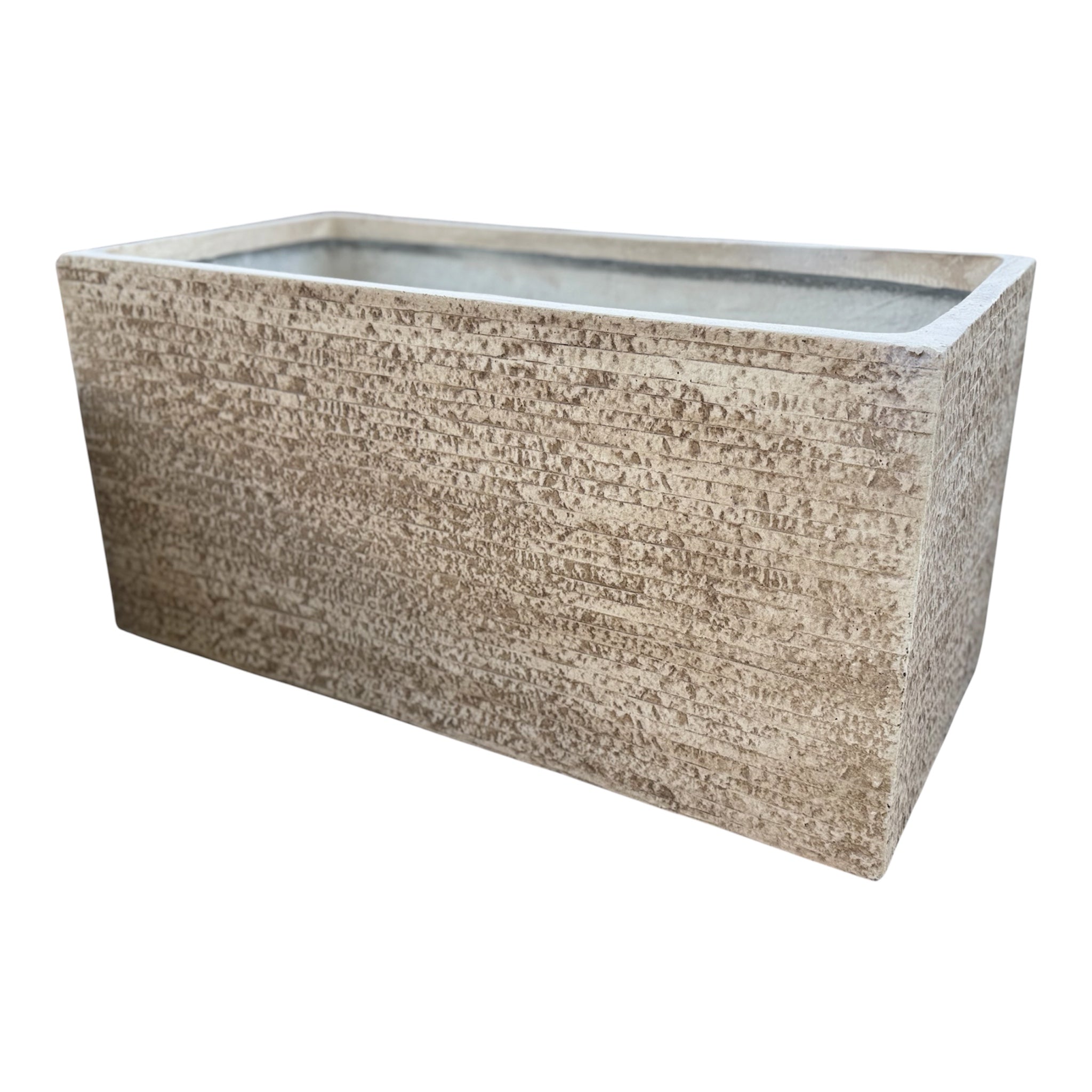 Darleen-Utah Desert Beige Fiber Clay Rectangular Pot