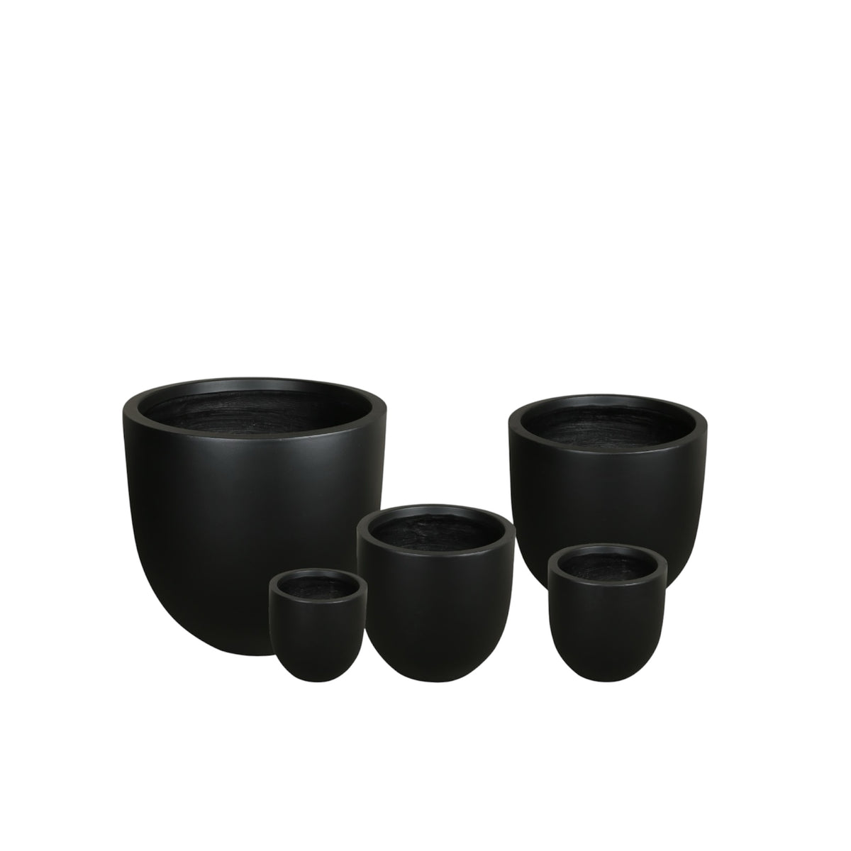 Fiber Clay Pot - Black, White