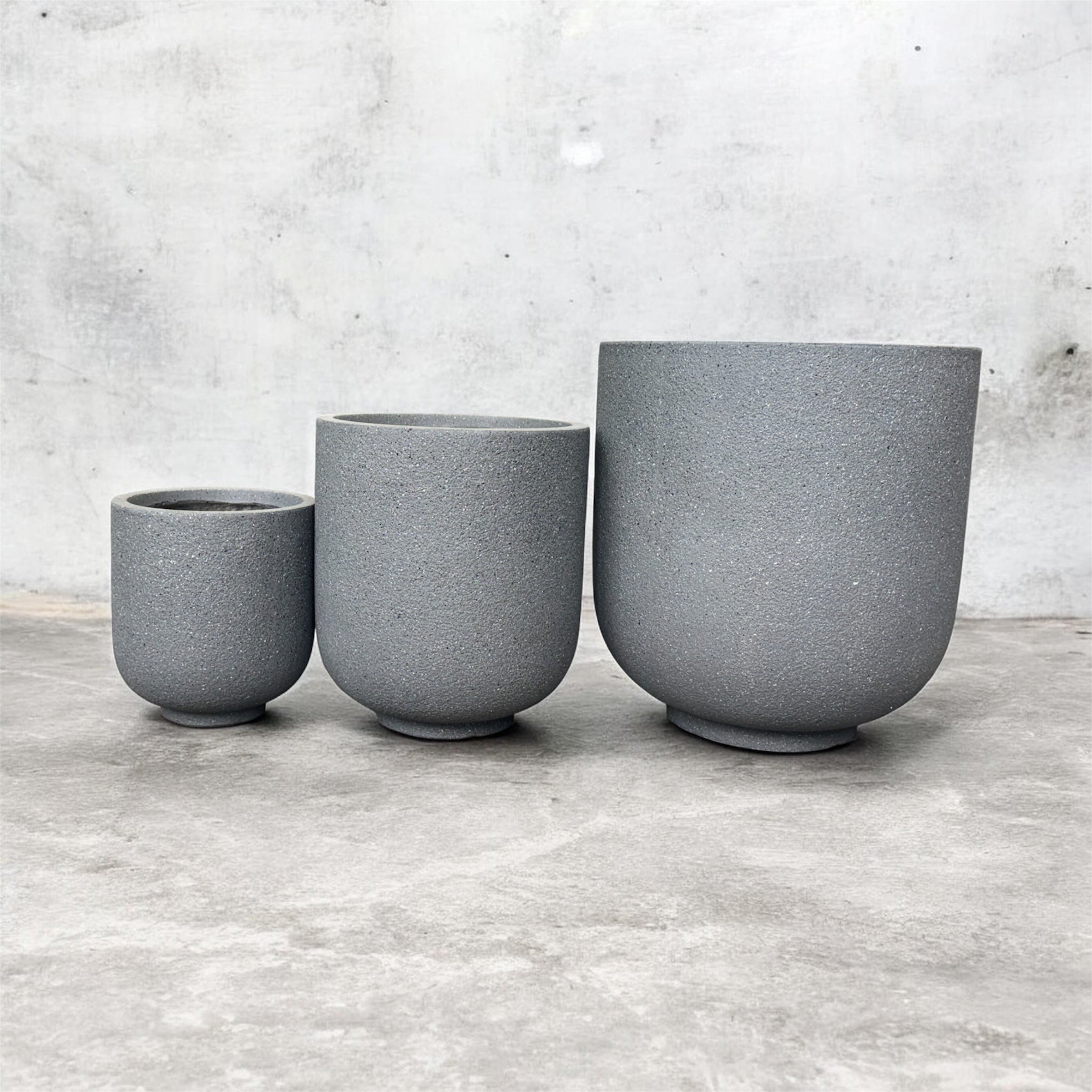 Modern Textured Round Planter Pot