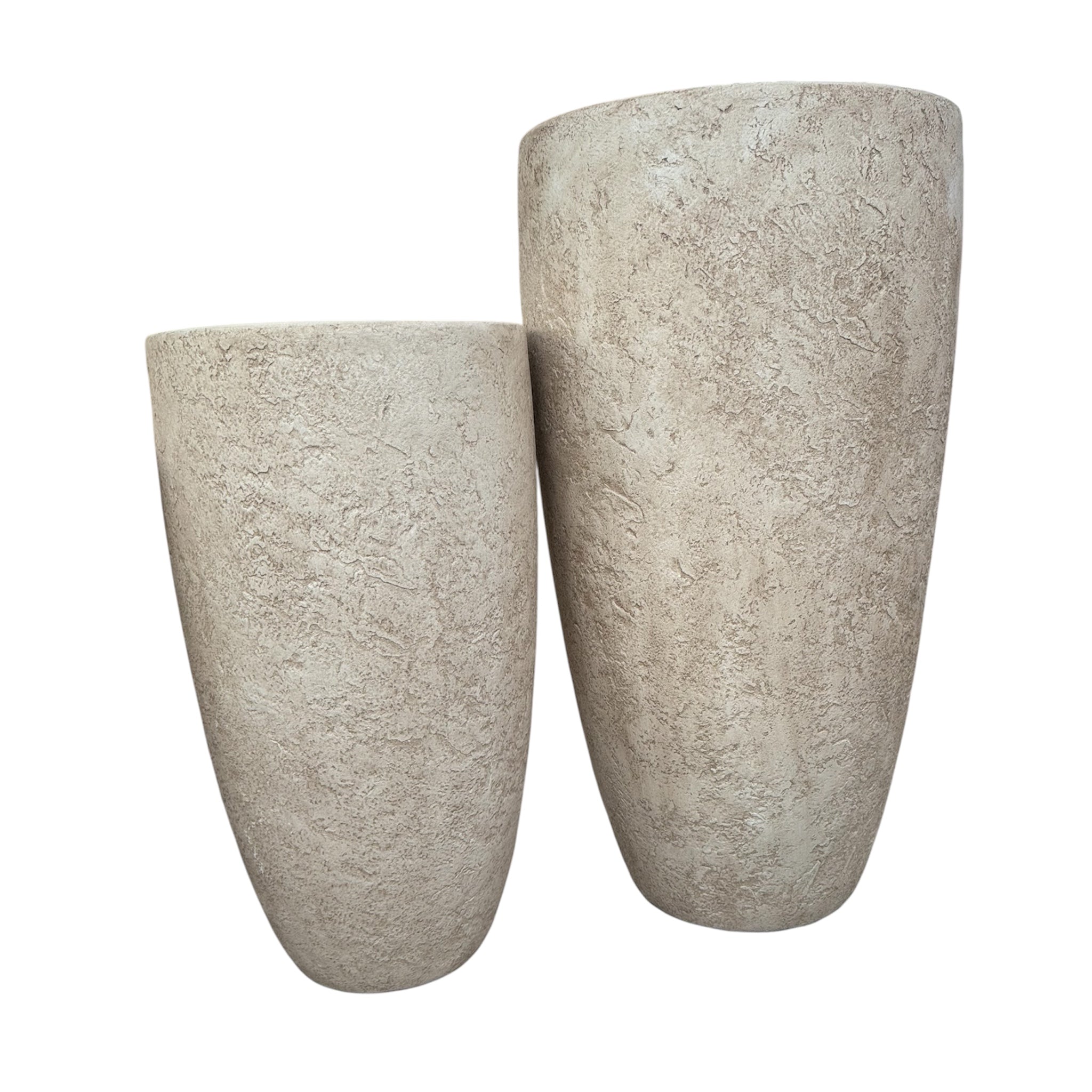 Honor-Texa Desert Beige Fiber Clay Tall Pot