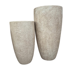 Honor-Texa Desert Beige Fiber Clay Tall Pot