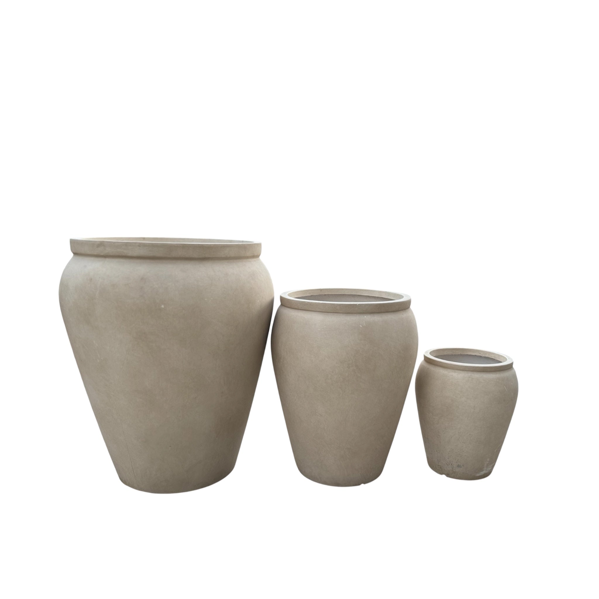 Cicero-Beige Fiber Clay pot