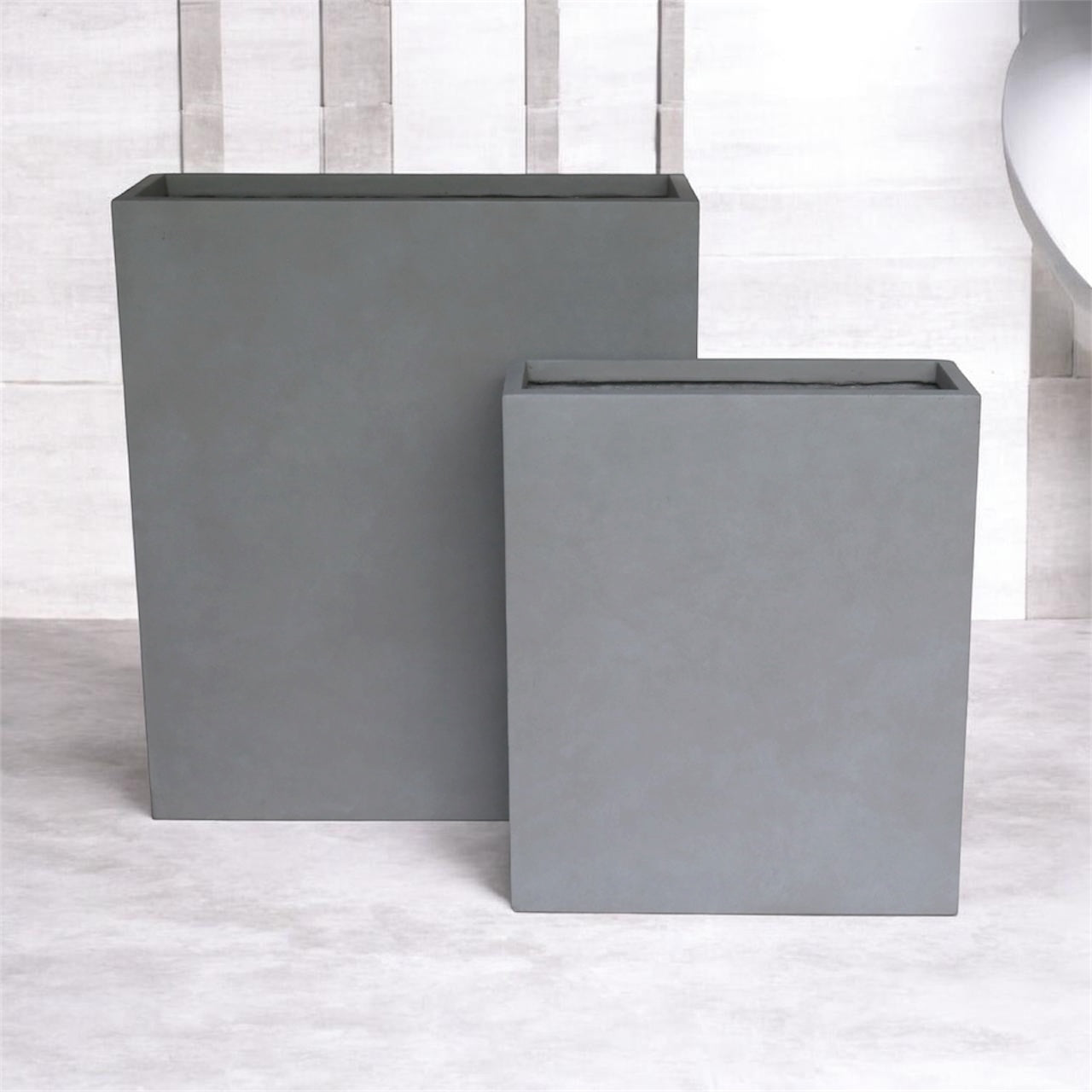 Modern Tall Fiber Clay Rectangular Planter