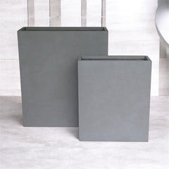 Modern Tall Fiber Clay Rectangular Planter