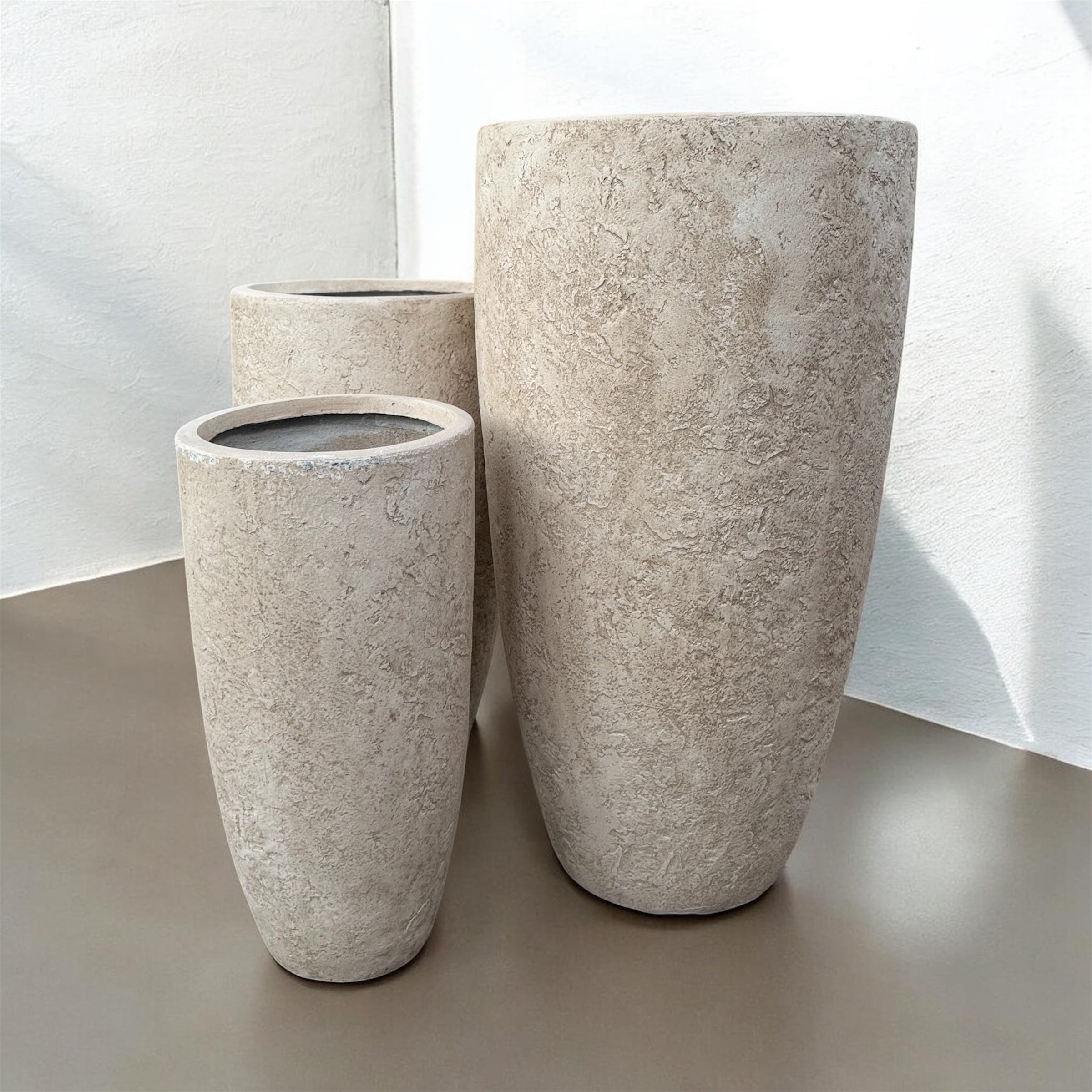 Honor-Texa Desert Beige Fiber Clay Tall Pot