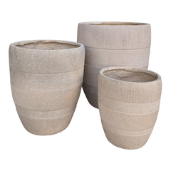 Tila-Fiber Clay Circular Pot