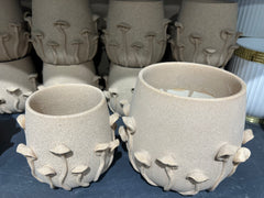 Beige Ceramic Table-Top Flower Pot