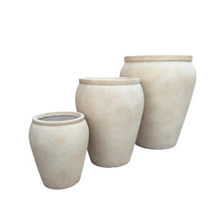 Cicero-Beige Fiber Clay pot