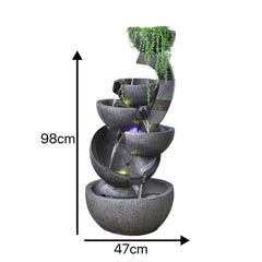 Durable Resin Indoor & Outdoor Water Fountain
(Size: 98cm x 47cm)