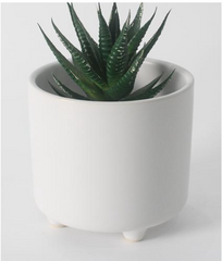 Ceramic Table Top Pot with Small Legs 10cm x 10cm