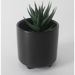 Ceramic Table Top Pot with Small Legs 10cm x 10cm