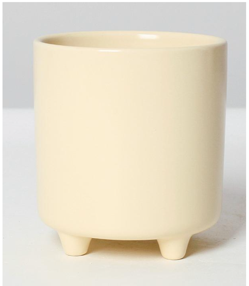 Ceramic Table Top Pot with Small Legs 10cm x 10cm